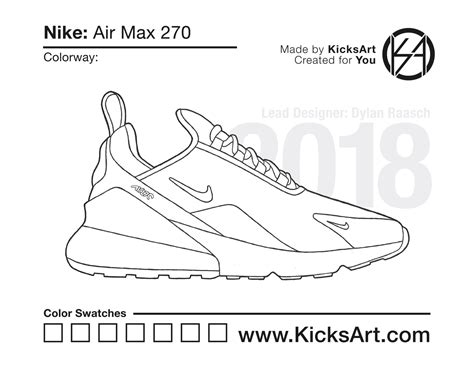 Nike Air Max 270 Sneaker Coloring Pages 